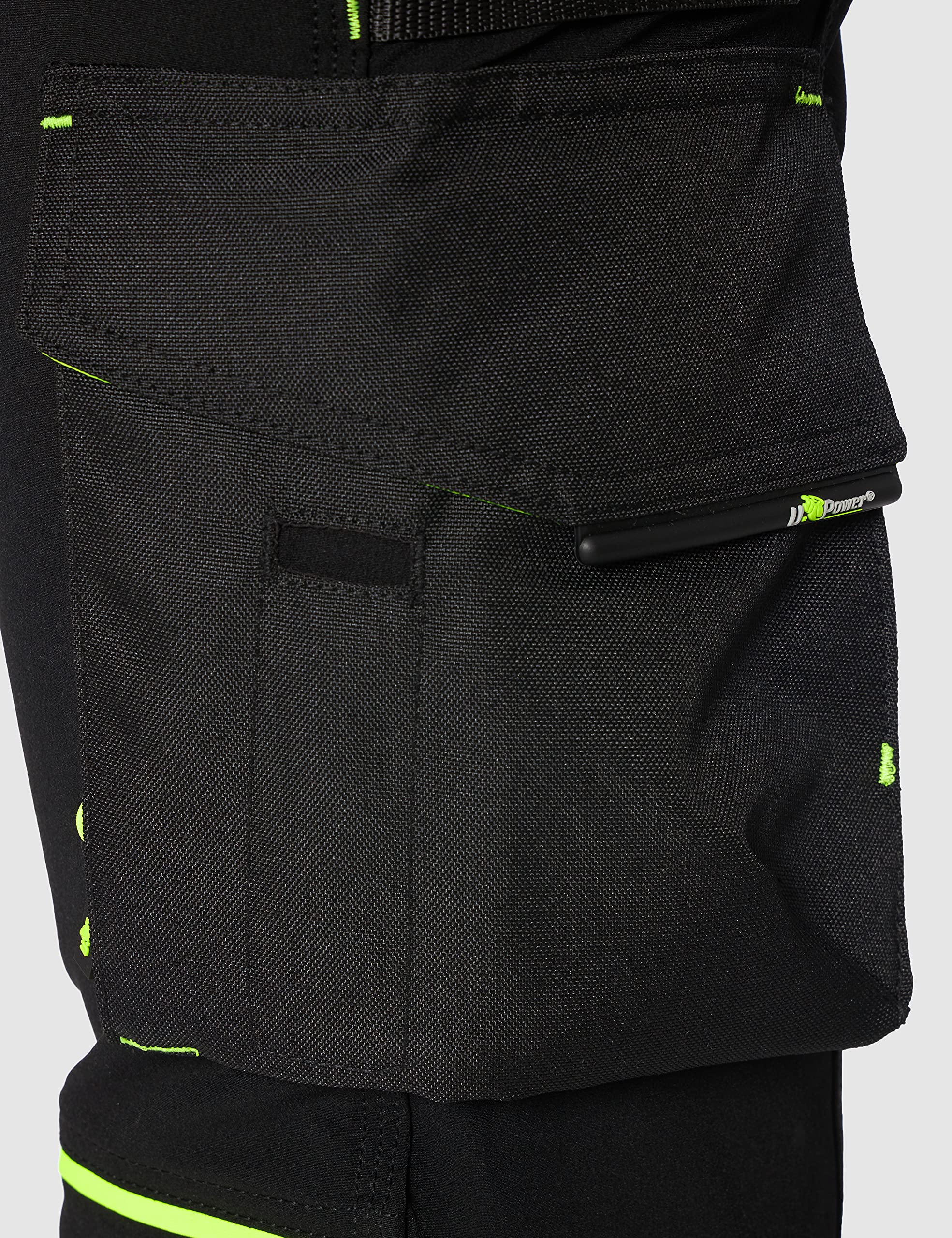 Pantalone U-Power Performance, Modello Atom, Slim Fit Elasticizzato, con Multi_tasche Frontali e Laterali, Tessuto Traspirante, Elastico in Vita, Cerniera di Chiusura (BLACK CARBON_S)