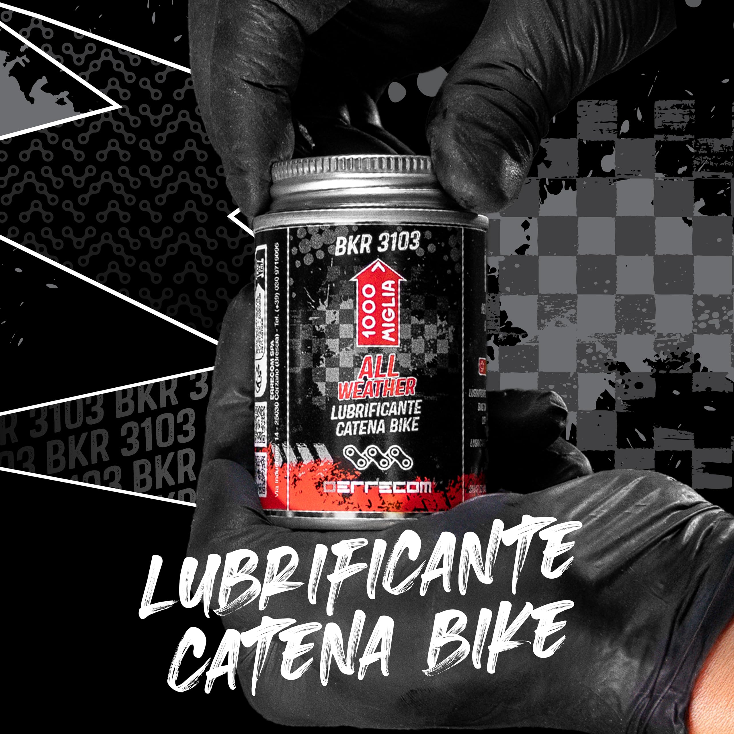 1000 Miglia BKR 3103 Lubrificante Catena Bici All Weather 120 ml Pennello incluso