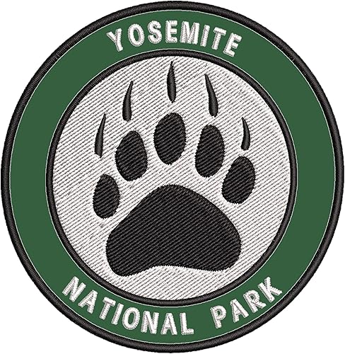 Parche bordado de garra de oso del Parque Nacional Yosemite, insignia decorativa para planchar o coser, emblema de vacaciones, recuerdo, equipo de