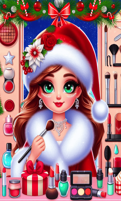 Christmas Dress Up Games For Girls - Xmas Girl Makeup & Makeover Salon  Girls Game