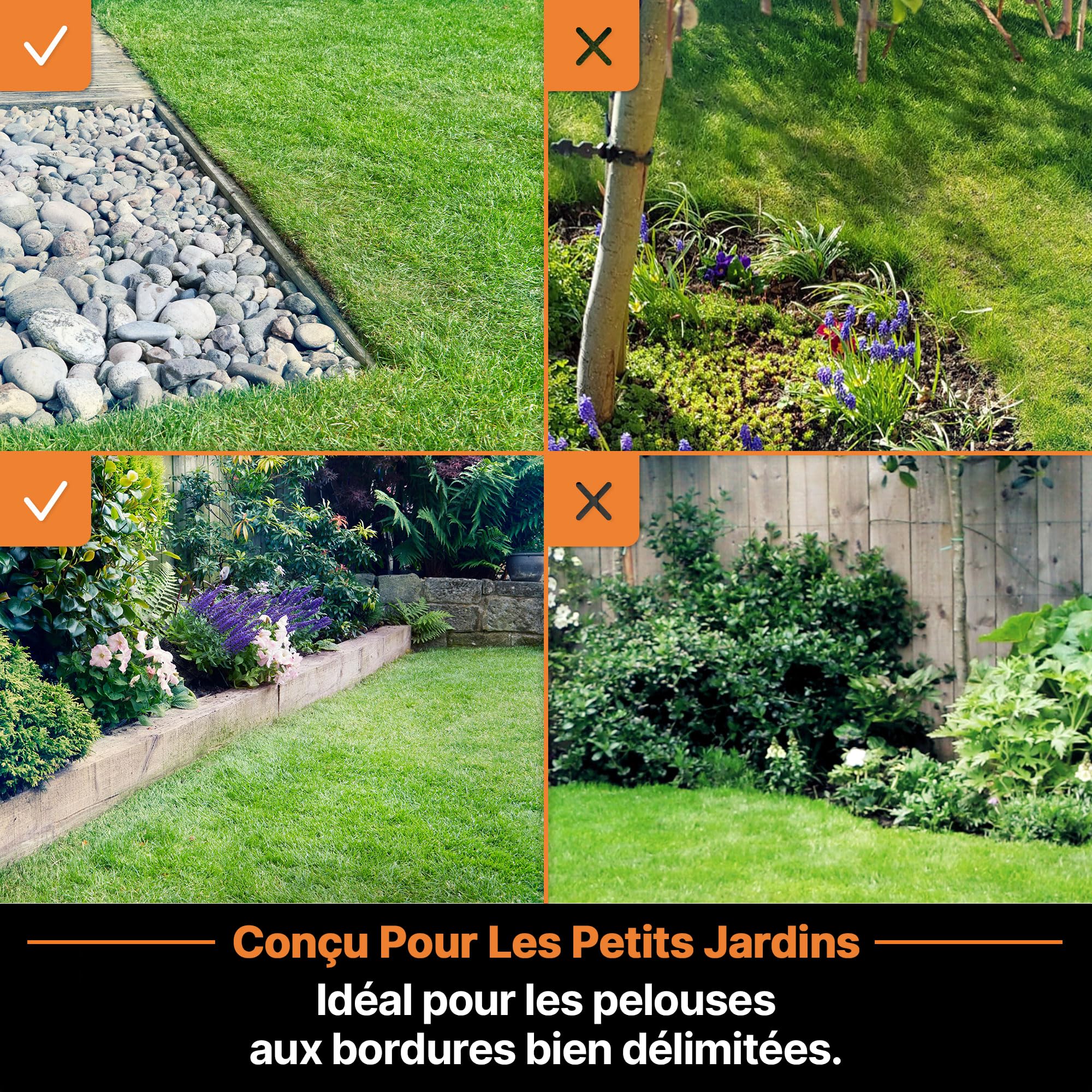 Lawnmaster OcuMow®16 Robot Tondeuse sans Fil pour Tondeuse à Gazon autopropulsée jusqu'à 200 ㎡, évite Les Obstacles, sans câble de limitation VBRM16 Plus