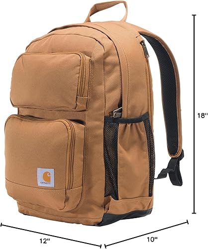 Miniatura 8 de Carhartt Mochila con doble compartimento de 28 L, paquete duradero con funda para laptop y base resistente a la abrasión Duravax, marrón Carhartt