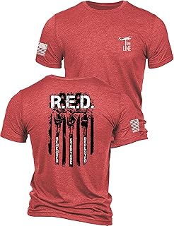 Red Friday T-Shirt for Men, Remember Everyone Deployed Military Veteran Shirt, Patriotic American Flag USA Made