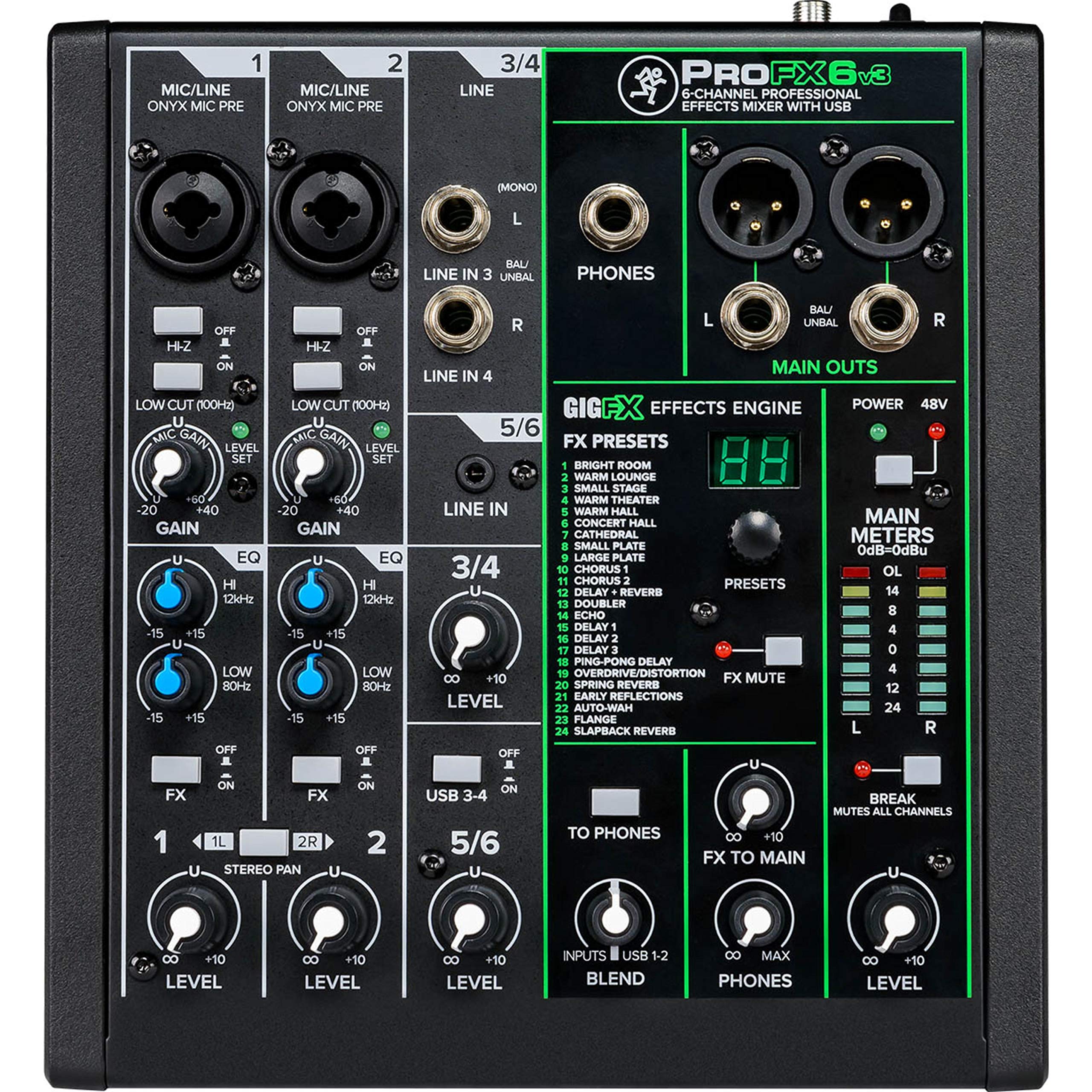 Mackie ProFX6v3 オーディオミキサー Amazon.com: Mackie ProFX6V3 - Analog Mixer : Musical Instruments