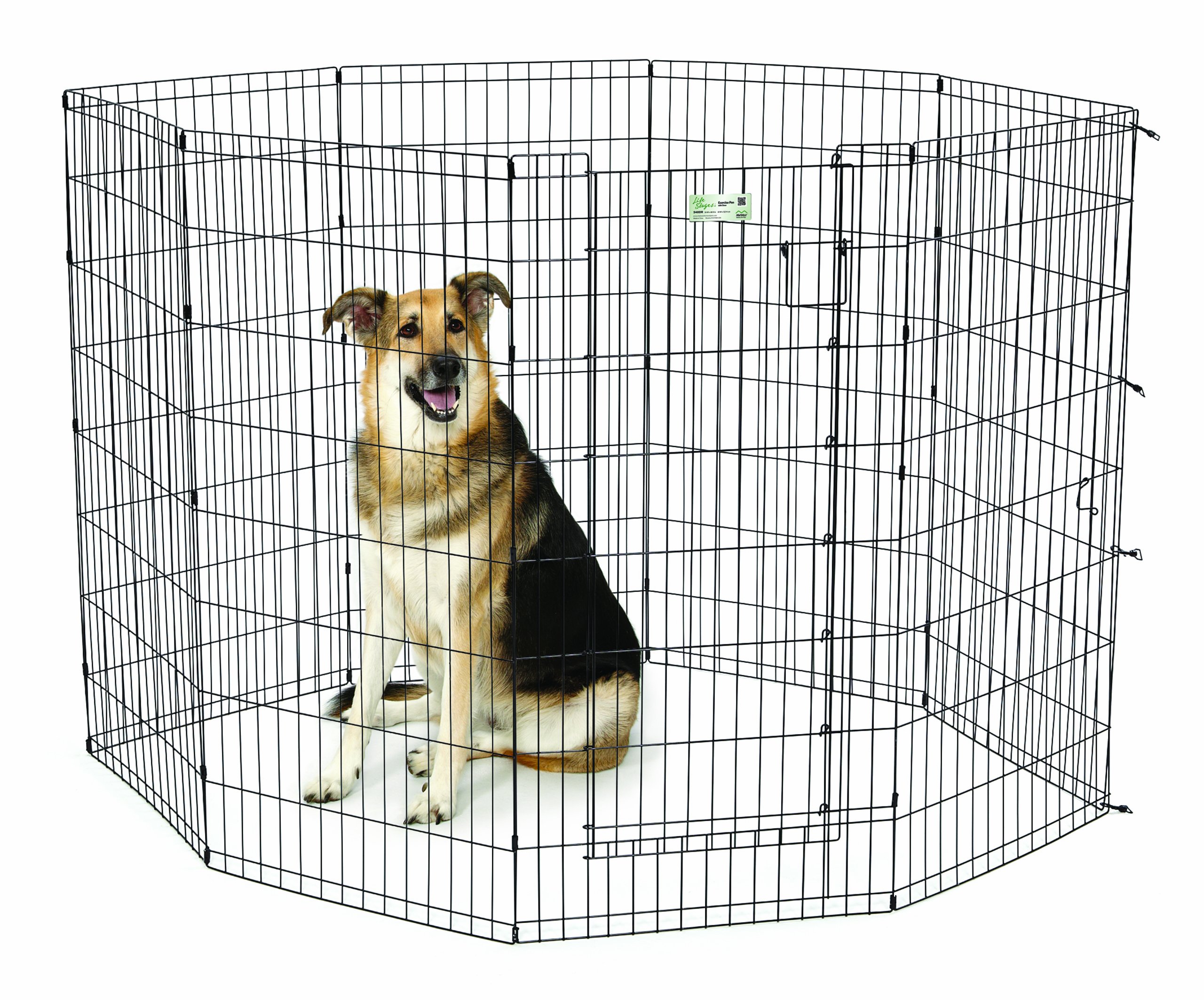 MidWest Homes for Pets48″ Black Exercise Pen with Full MAX Lock Door