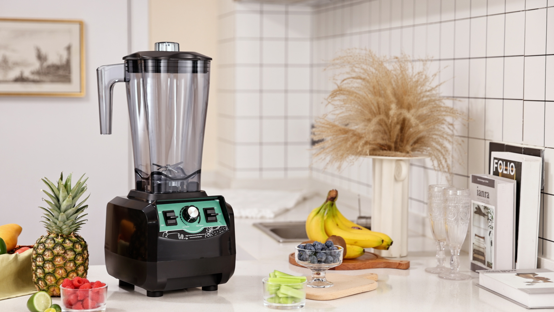 Huanyu 2200W Commercial Blender, 3L Large Capacity High Speed