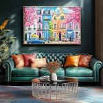1000 Piece Puzzles for Adults Clearance, Sakura Blossom Street 1000 Puzzle for Adults, Impossible Challenge Art Jigsaw Puzzles, for Gift Birthday Party Games Family, 27.5 * 19.7 Inch Dust Free Puzzle