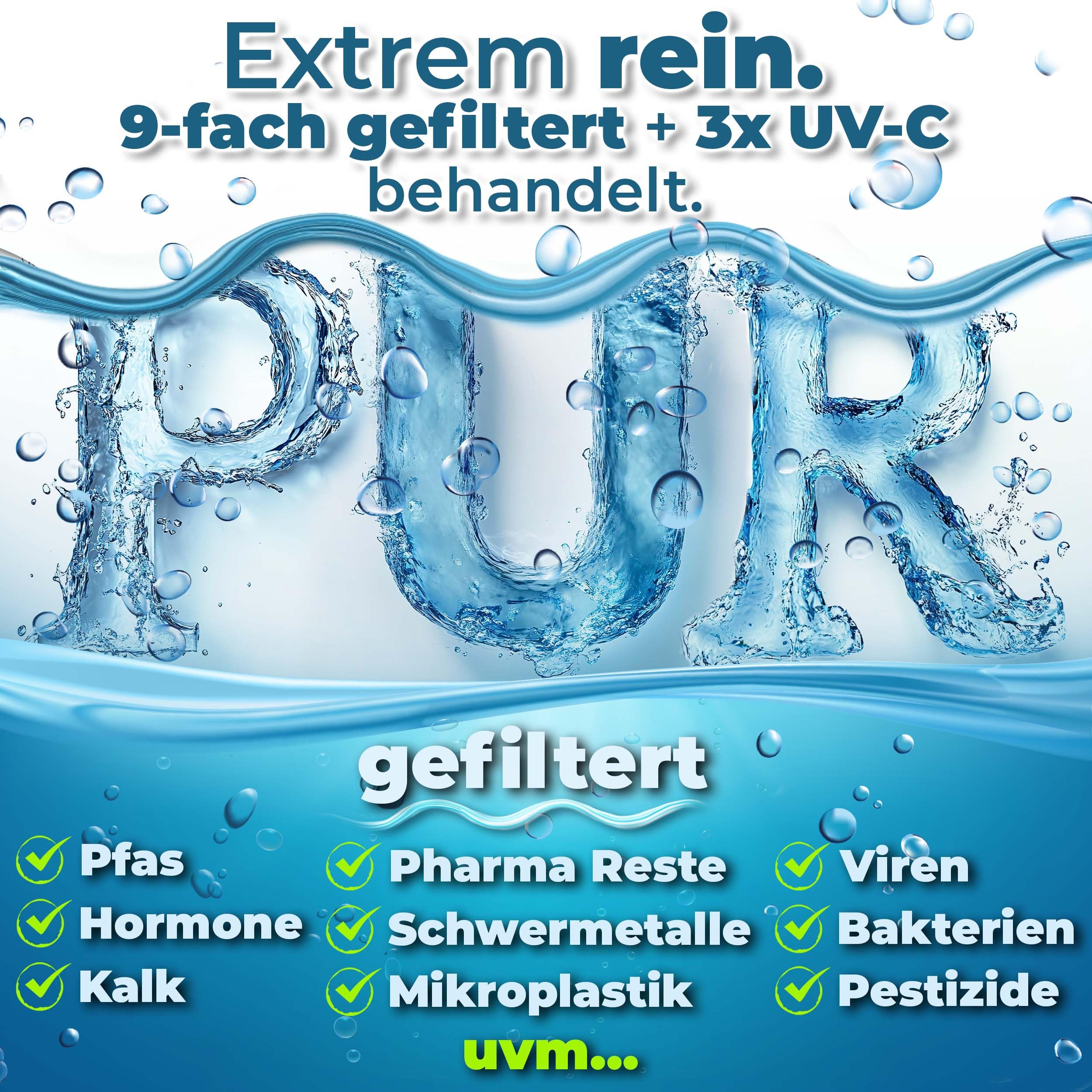 10x 1L Luvetos CPAP Wasser Ultrapure mehrstufig Reinst gefiltert 3x UV-C
