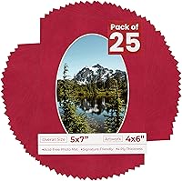 Vista 118 de Tapete de 5 x 7 para fotos de 4 x 6 pulgadas, con apertura de tablero ovalado verde Honeydew precortado, sin ácidos, mate para proteger tus