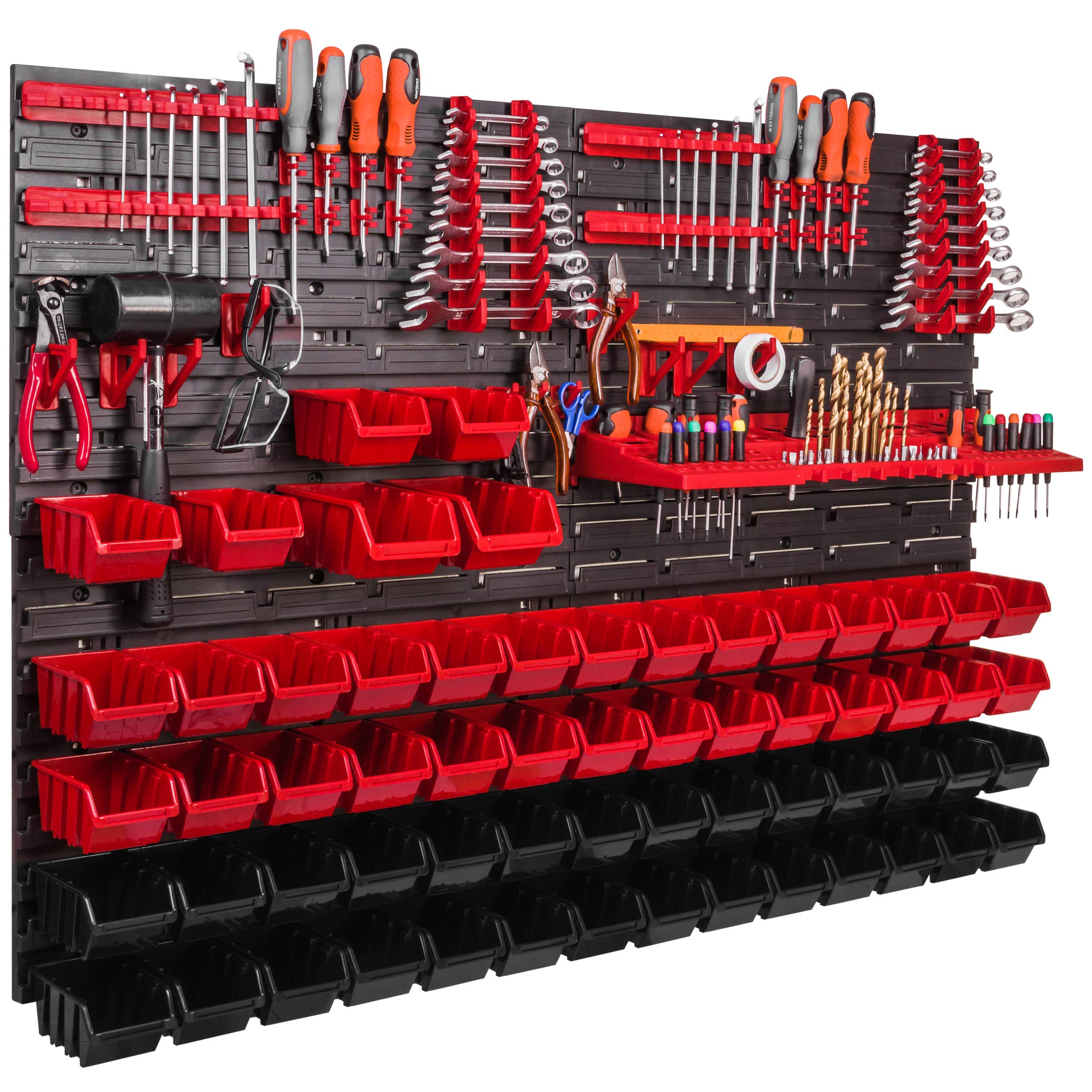 botle Regał warsztatowy 1152 x 780 mm, pudełka do układania w stos, system przechowywania, uchwyty na narzędzia, pojemniki do przechowywania, bardzo mocna płyta ścienna, możliwość rozszerzenia (62