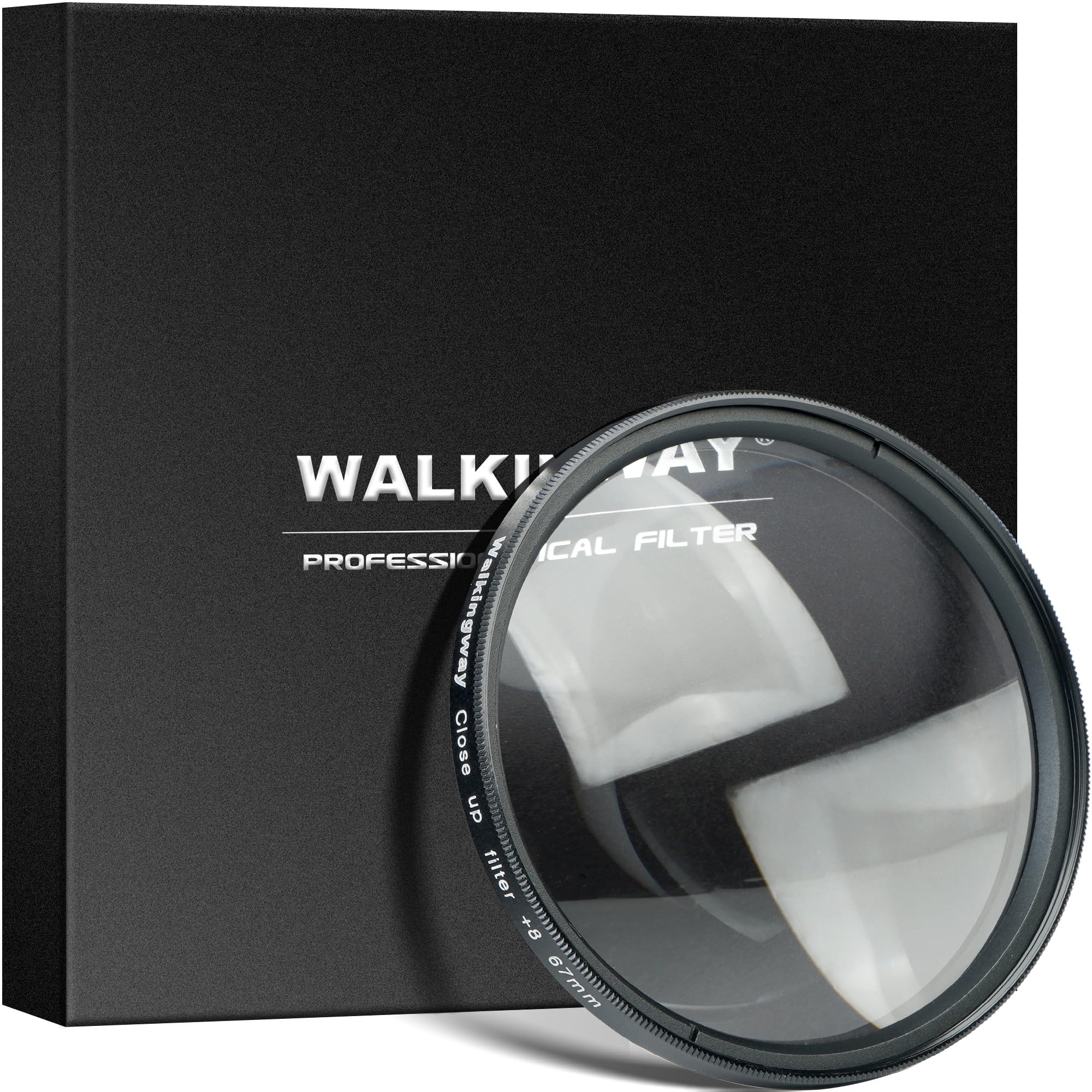 Walking Way Close-Up Makrofilter +8 – Detailfilter für Extreme Nahaufnahmen, HD-Glas, 82mm Schraubfilter – für Technik, Miniaturen & Feinheiten