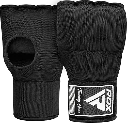 Miniatura 6 de RDX Gel Boxing Hand Wraps Inner Gloves Men Women, Quick 75cm Long Wrist Straps, Elasticated Padded Fist Under Mitts Protection, Muay Thai MMA