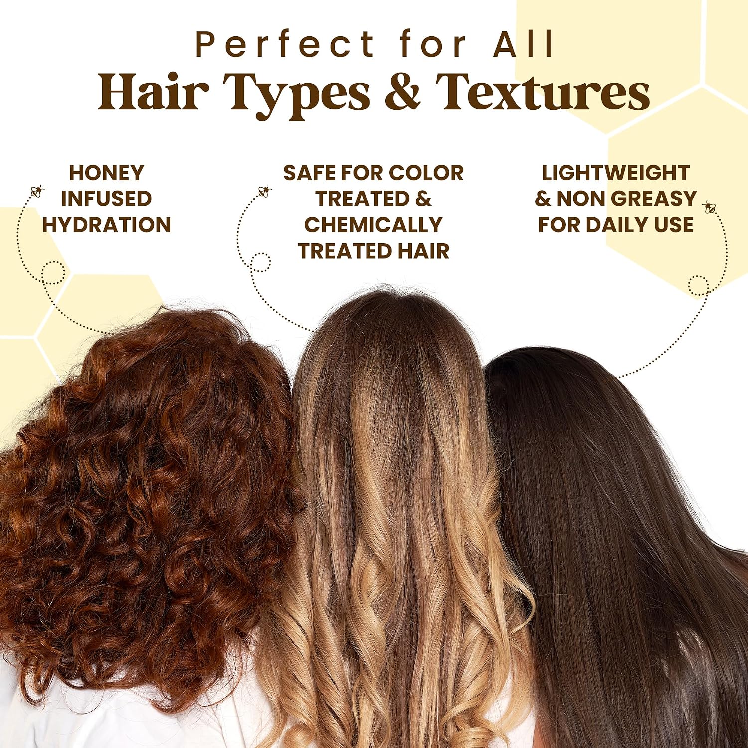 Herbishh Honey Shampoo & Conditioner Set (300 mL Each) Cleansing Shampoo for Buildup with Hydrating Conditioner for Dry & Damaged Hair, Shine & Nourishment, Daily Hair Care Set for Men & Women