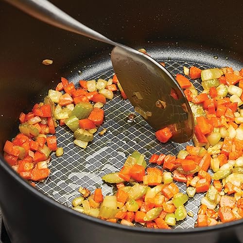 Miniatura 7 de Anolon Anolon X Hybrid - Juego de ollas y sartenes de inducción antiadherentes antiadherentes, 12 piezas, color gris carbón