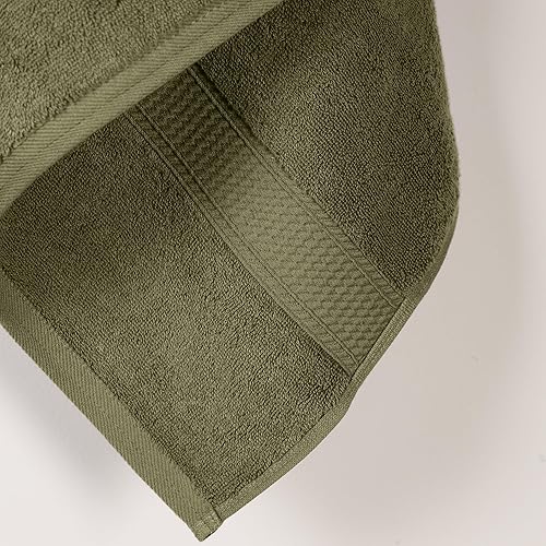 Miniatura 4 de SUPERIOR Madison TS - Juego de 2 toallas de baño, color verde bosque, 2 unidades