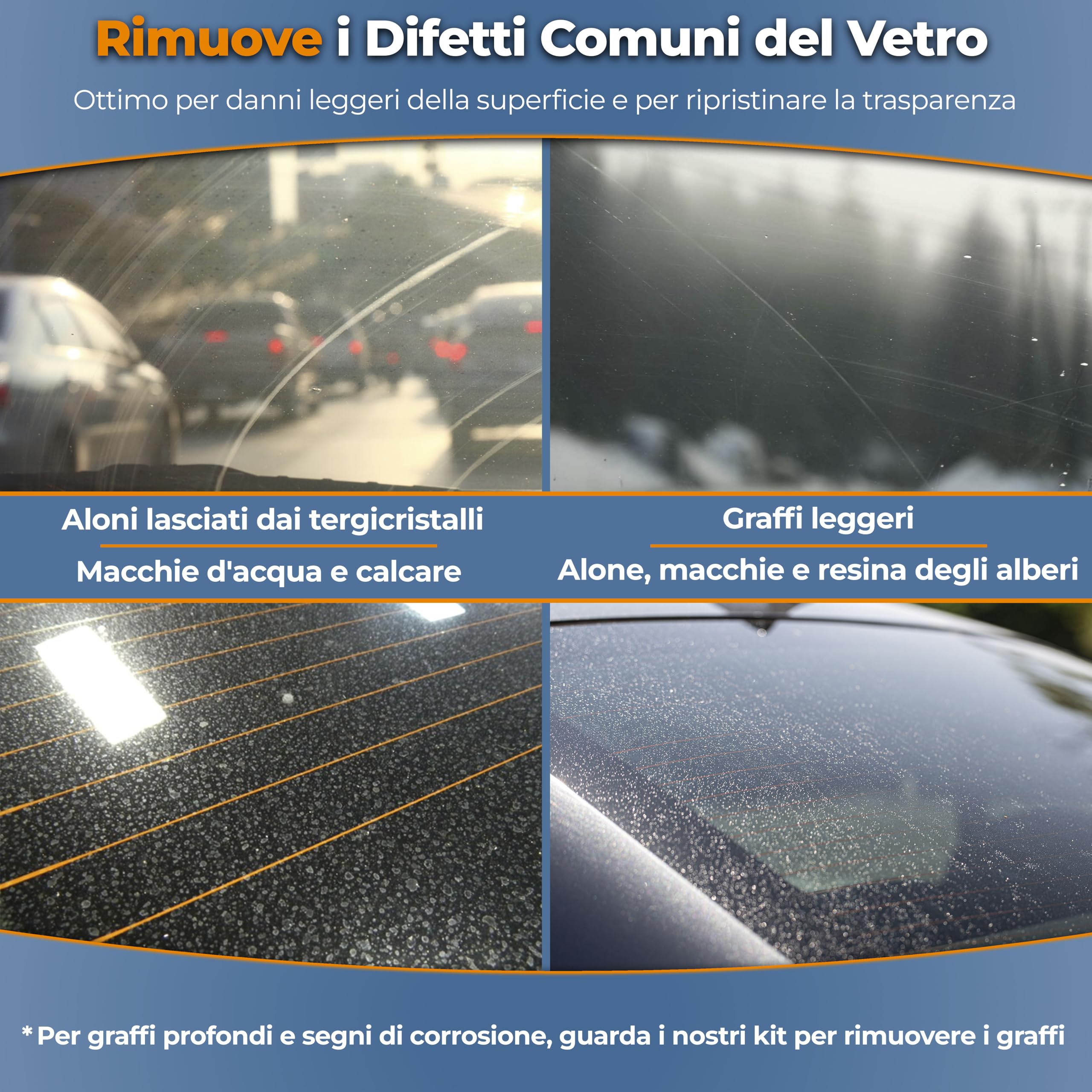 Glass Polish - 250ml Composto Lucidante per Vetri - Pasta di Ossido di Cerio Extra Concentrato per Lucidatura Professionale di Tutte le Superfici in Vetro - 2,3 Micron
