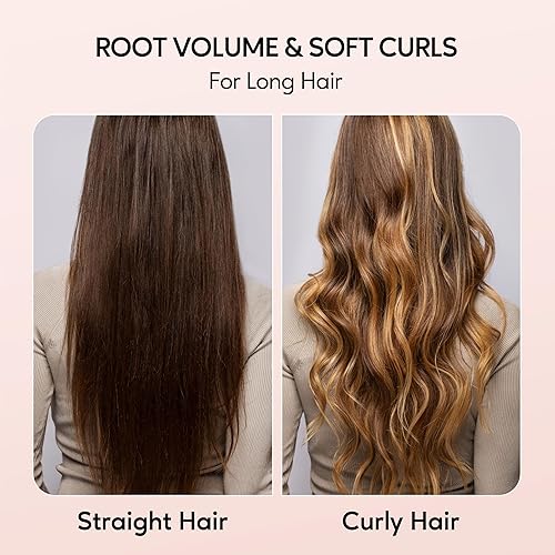 Miniatura 6 de Terviiix El cepillo térmico de 1.77 pulgadas de calentamiento rápido hace que el cabello sea sedoso y suave y voluminoso, cepillo caliente iónico de