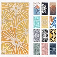 Vista 17 de FESHKA Toalla de Playa Turca Sin Arena (37 x 67 pulgadas) Toalla de Baño de Secado Rápido, Manta de Playa de Gran Tamaño, Ligera para Viajes - Hecha