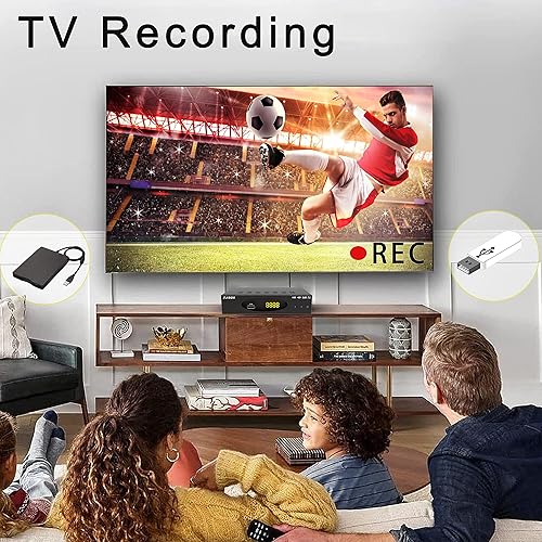 Miniatura 4 de ZJBOX Caja convertidora digital para TV, caja sintonizadora de TV 1080P con salida hdmi, sintonizador digital ATSC TV, grabación y reproducción de