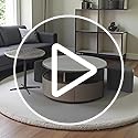Image of The Attic Aura Marble Coffee Table Set with Storage | Modern Round Table Set with Smart Storage & Seating | Luxury Center Table for Living Room Elegance