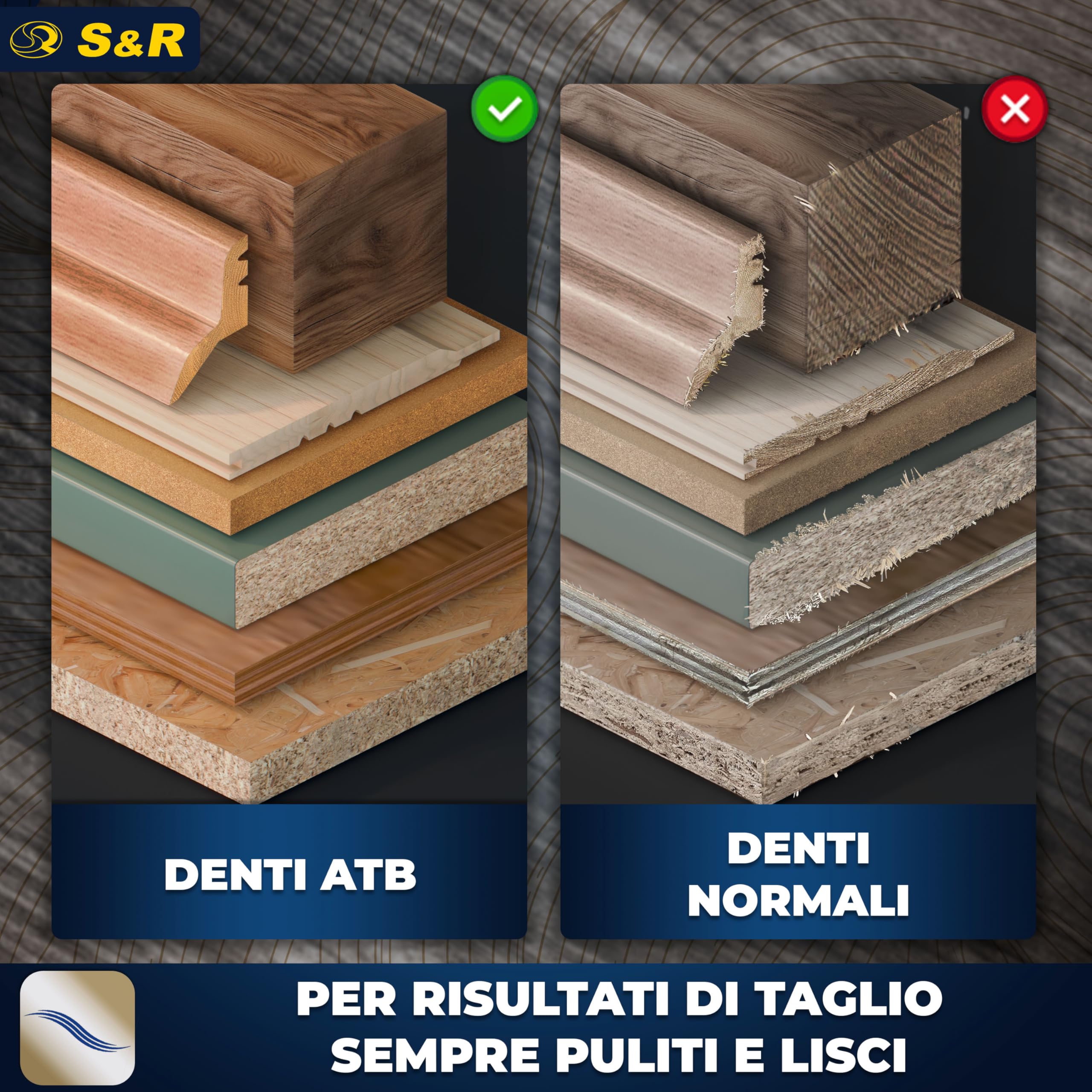S&R Lama per Sega Circolare 254. Disco Smerigliatrice Taglio Legno Professionale (254 x 30 x 2,4mm 80 Denti) compatibile con sega a immersione e sega circolare Bosch e Makita