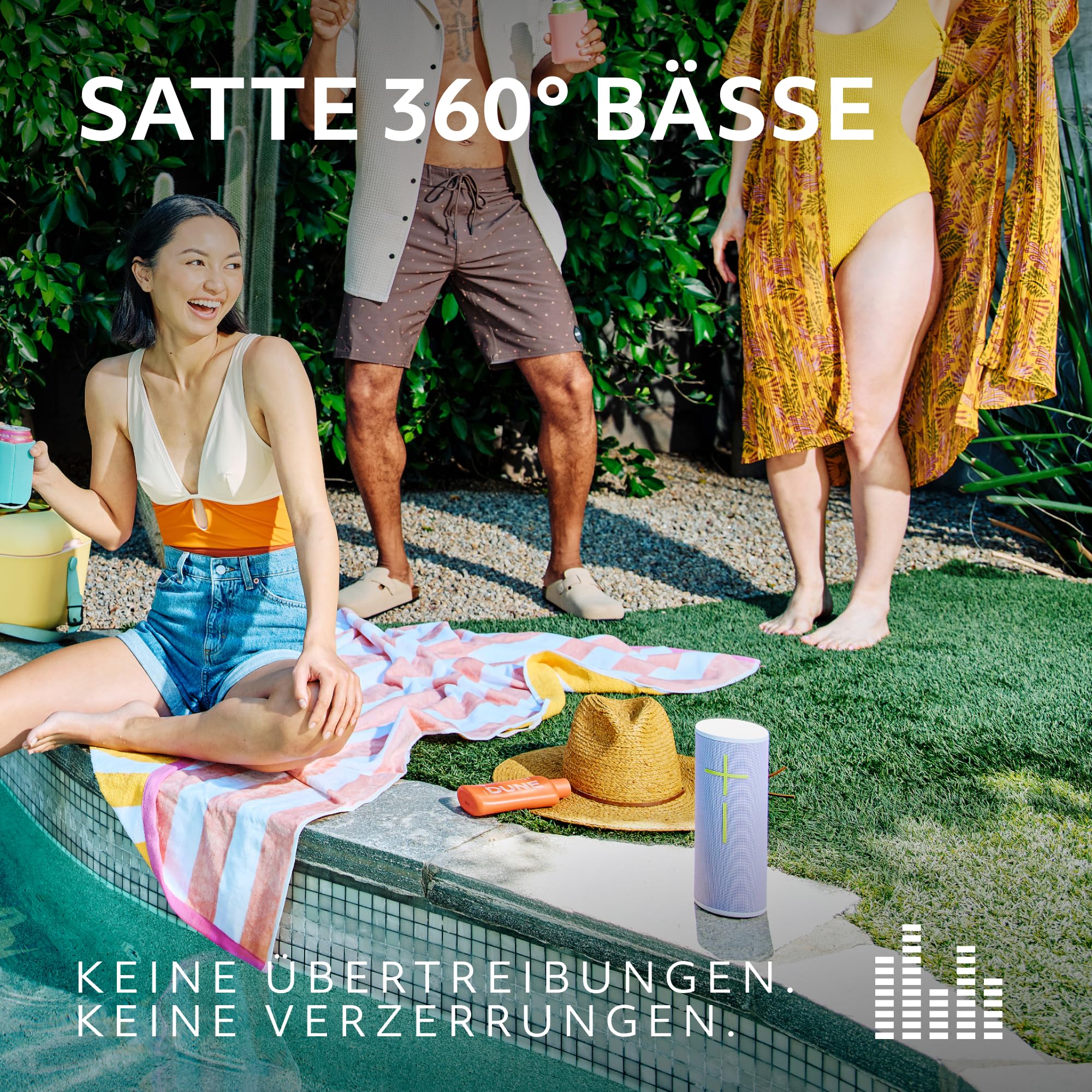 Ultimate Ears MEGABOOM 4 – mobiler, wasserdichter, schwimmfähiger Bluetooth-Lautsprecher mit kräftigem 360-Grad-Sound und donnernden Tiefen, 20-Stunden-Akku und 45m Reichweite - Schwarz