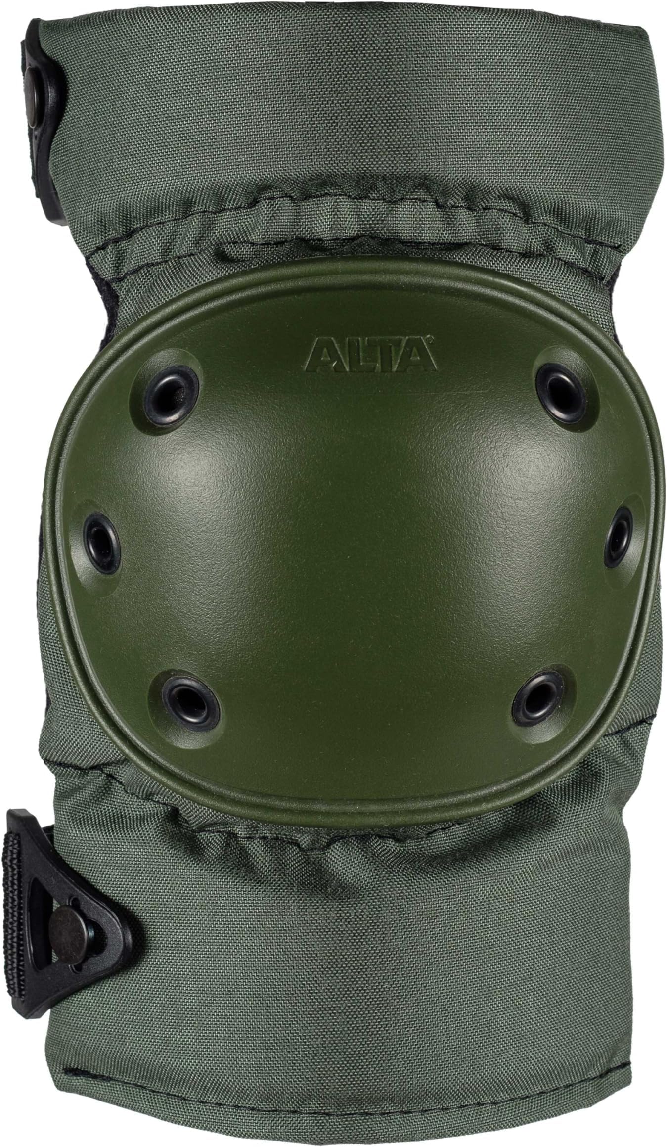 ALTA 52913.09 AltaCONTOUR Knee Protector Pad, Olive Green Nylon Fabric, AltaLOK Fastening, Flexible Cap, Round, Olive Green