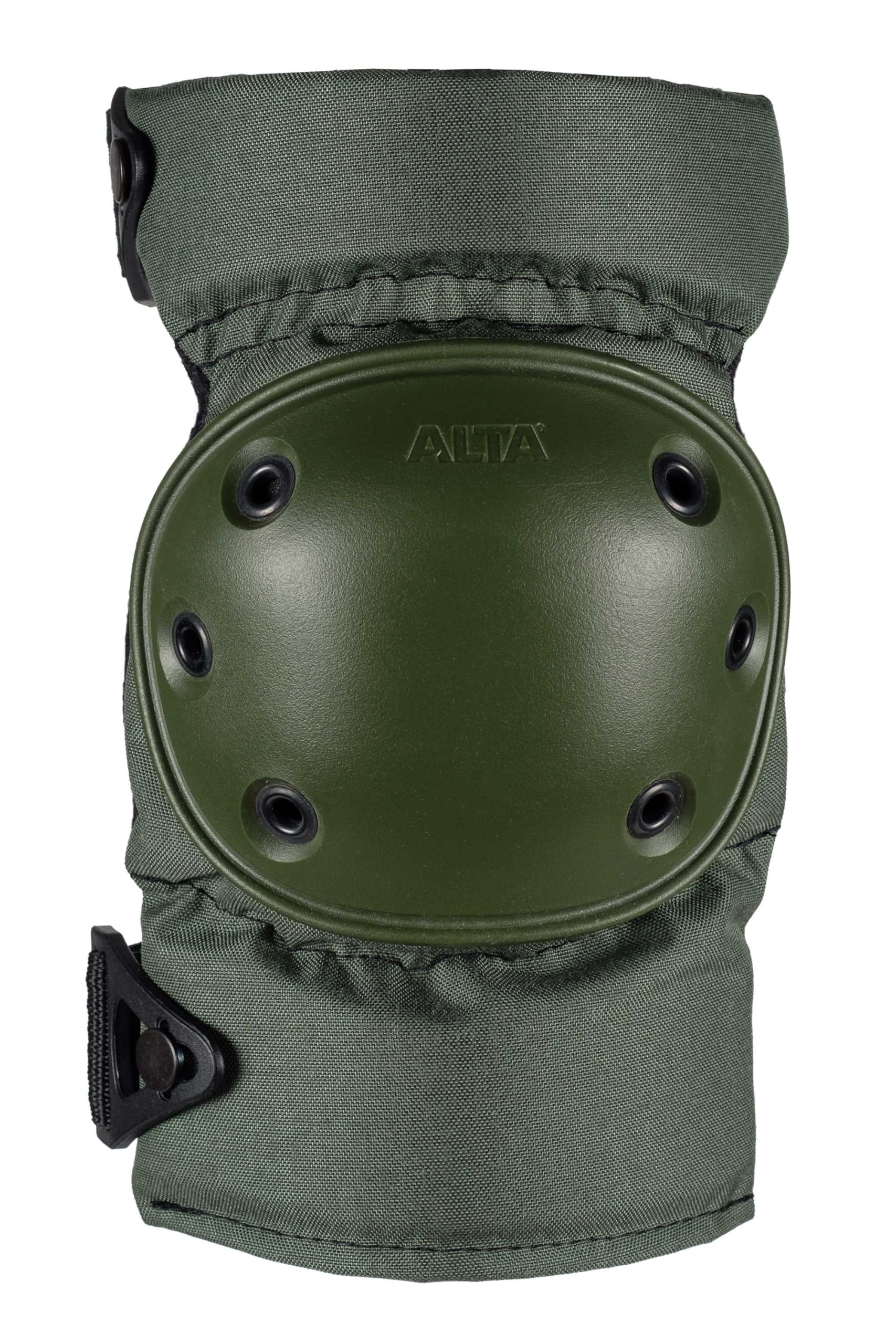 ALTA 52913.09 AltaCONTOUR Knee Protector Pad, Olive Green Nylon Fabric, AltaLOK Fastening, Flexible Cap, Round, Olive Green
