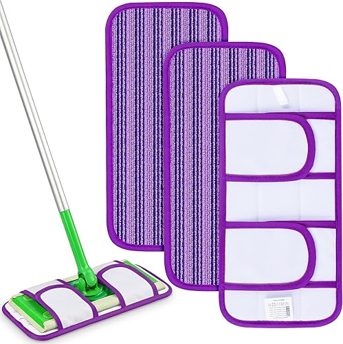 Almohadillas reutilizables para trapeador compatibles con trapeadores Swiffer almohadillas húmedas de microfibra Papclean rellenan paños de barrido