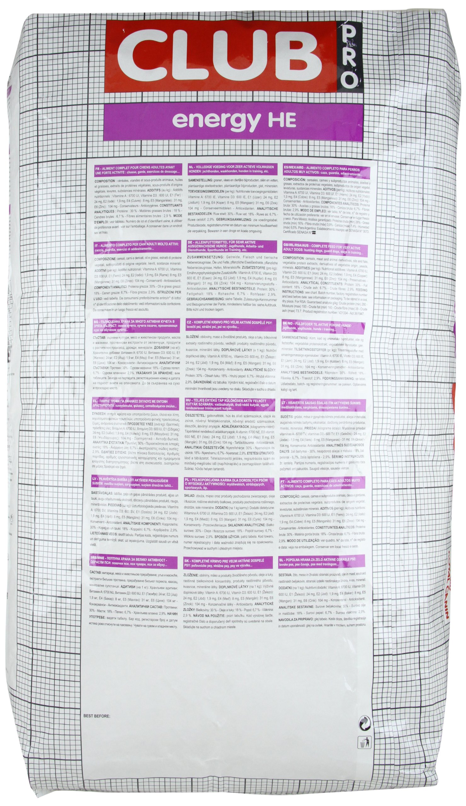 ROYAL CANIN Club PRO Energy He - Comida para Perros, 20 kg