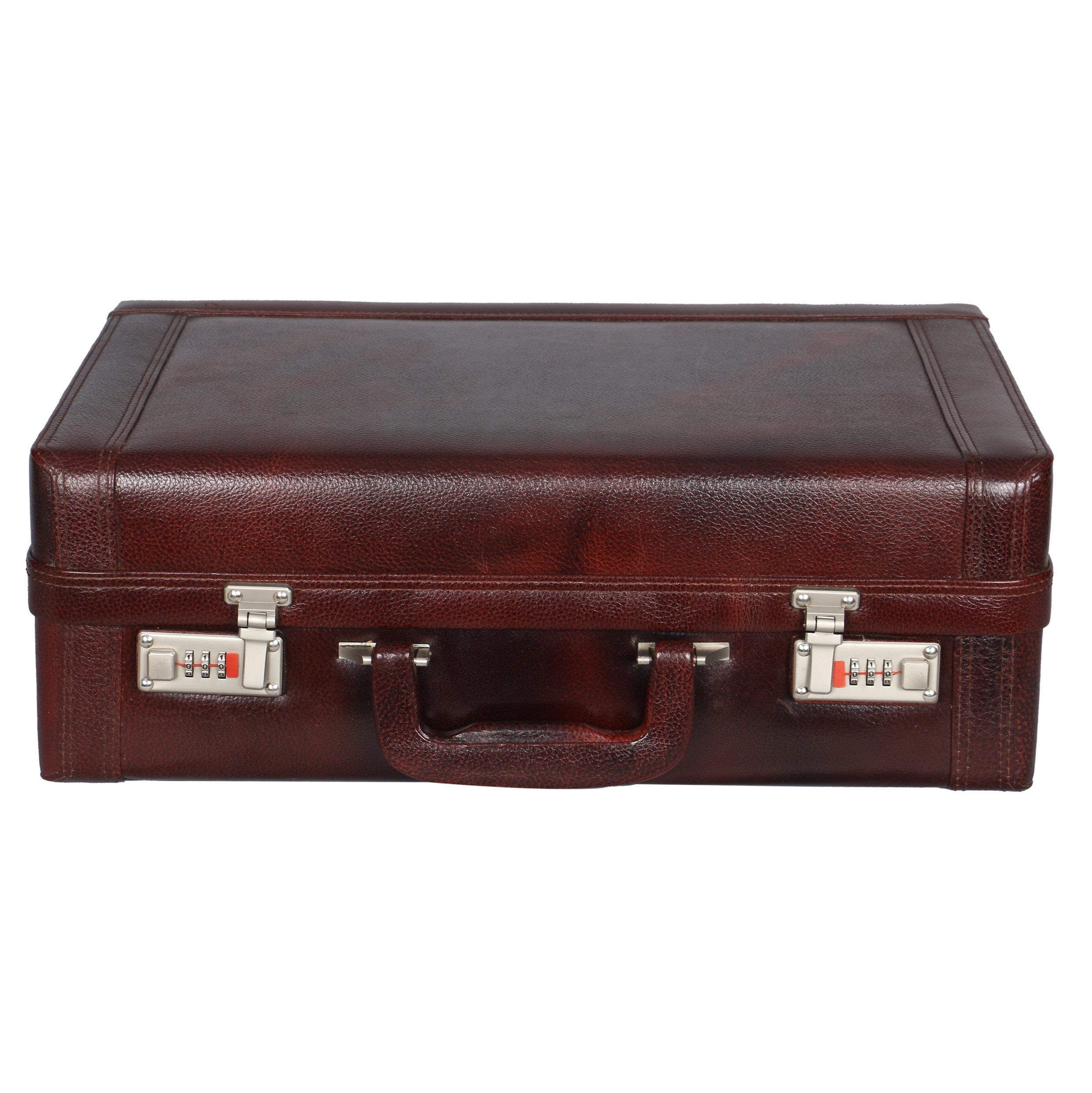Leather Brown Briefcase Bag-image-0