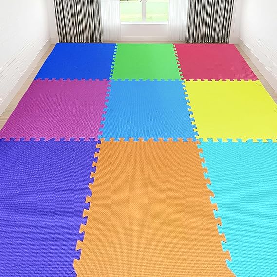 Buy LILTOES EVA Kid's Interlocking Play Mat 12 mm Thickness Set of 9