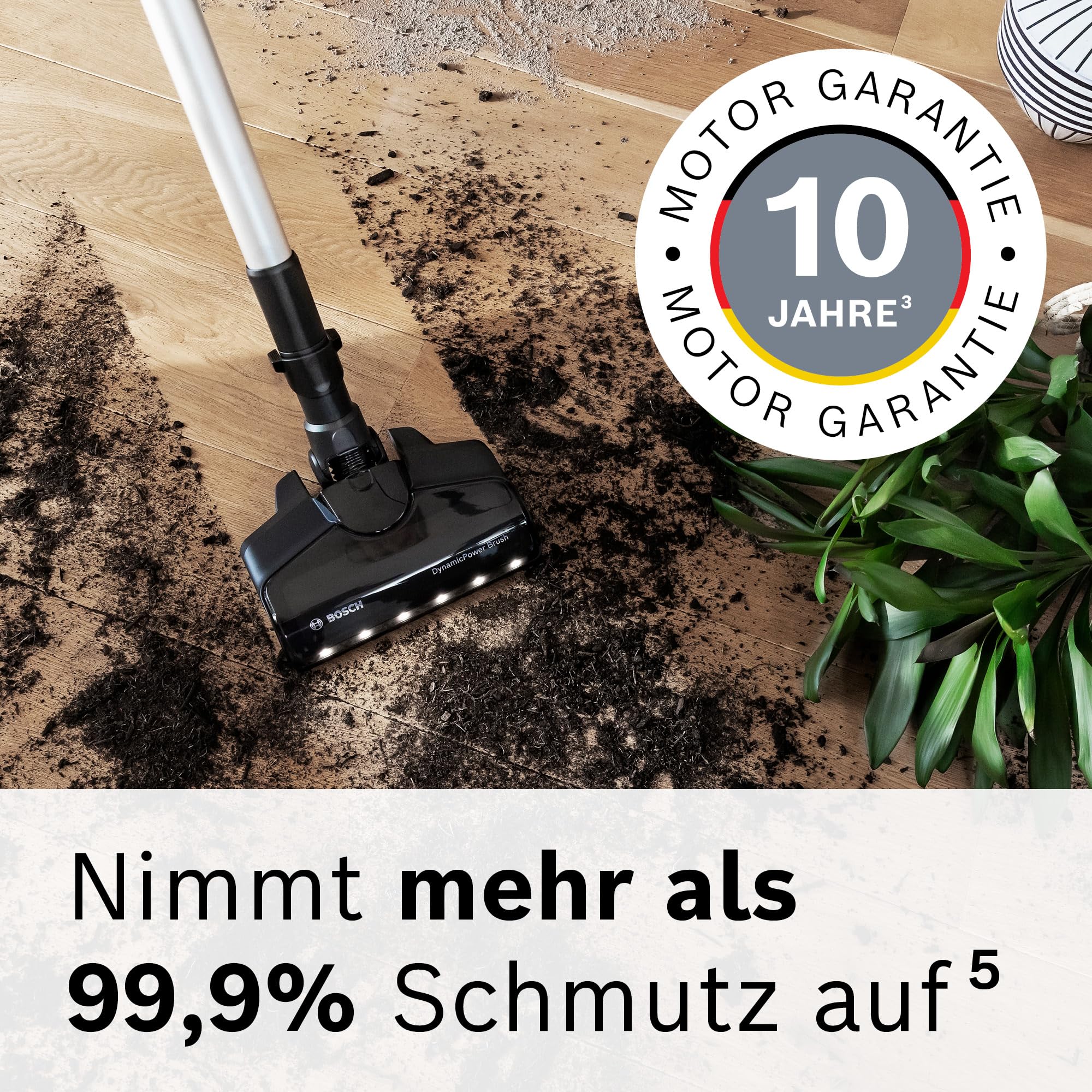 Bosch Akku-Staubsauger Unlimited 7 BCS711A, kabelloser Handstaubsauger, beutellos, Wechselakku, Knickrohr, Hygiene-Filter, 10 Jahre Motorgarantie, Fugendüse, LED-Beleuchtung, Turbostufe, grau