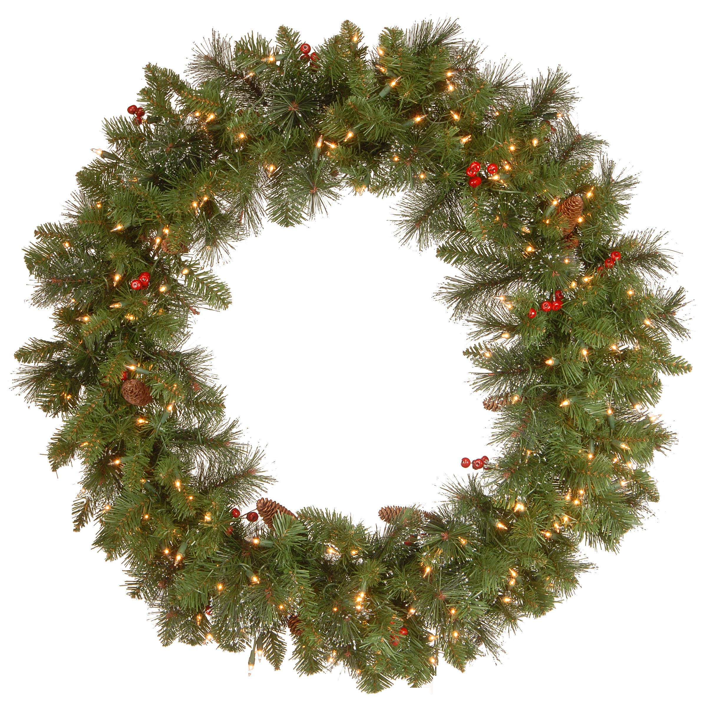 National Tree Company 36in Pre-Lit Crestwood Spruce Christmas Wreath