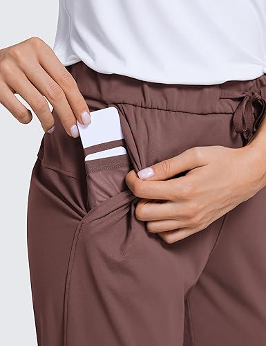 Miniatura 3 de CRZ YOGA - Pantalones capri para mujer, elásticos, de viaje, pantalones deportivos de tiro medio con cordón de ajuste, casual, para trotar