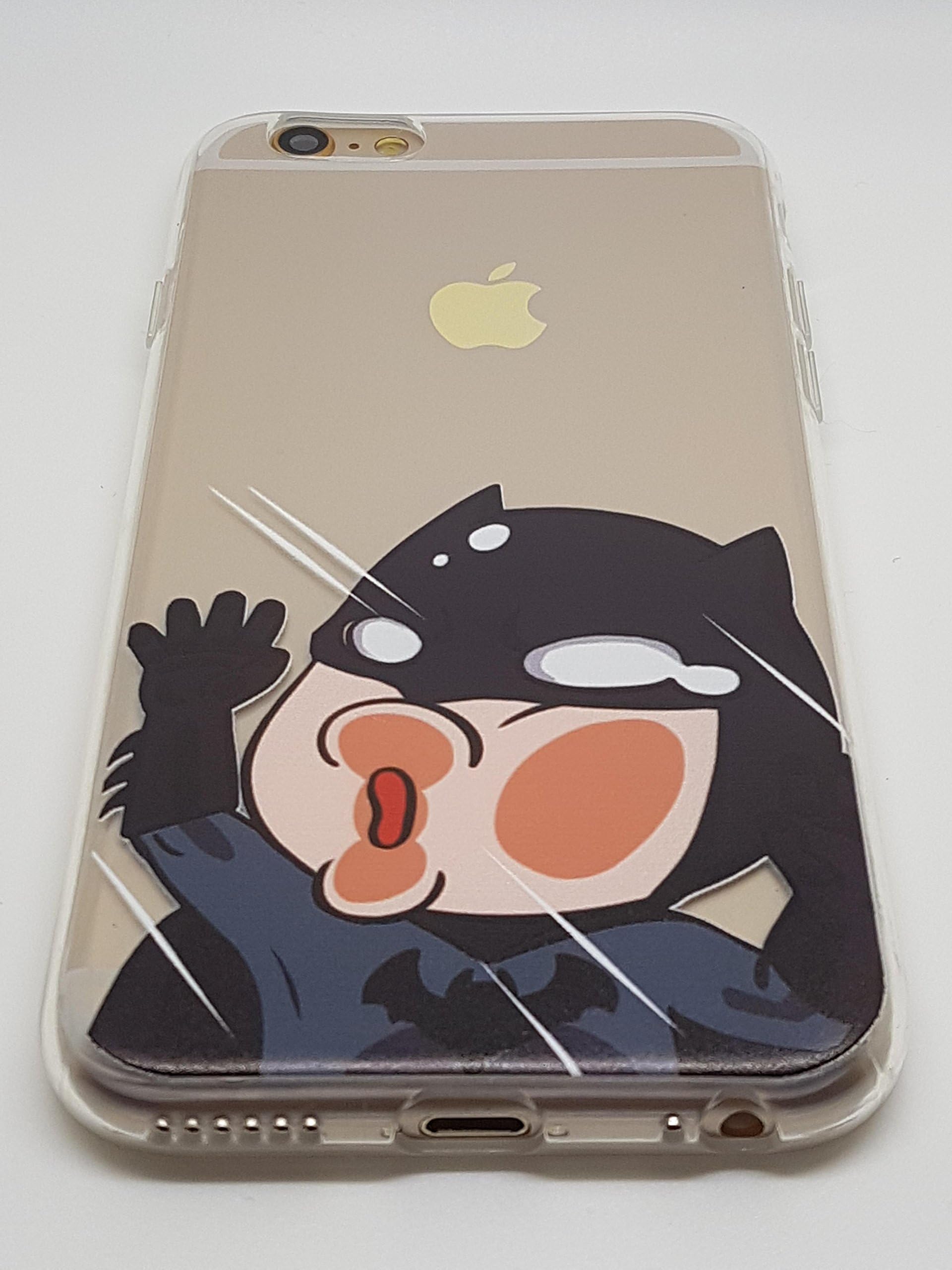 iPhone & Samsung Soft Cartoon Superhero Characters Inspired Chibi Anime Kawaii Manga Phone Case With D Companyโข Phone Stand (Samsung S6, Batman Anime)