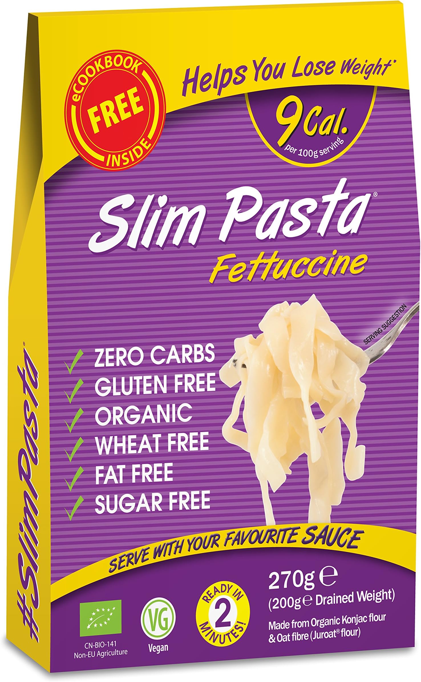 Slim Pasta Fettuccine 270 g (Pack of 5)