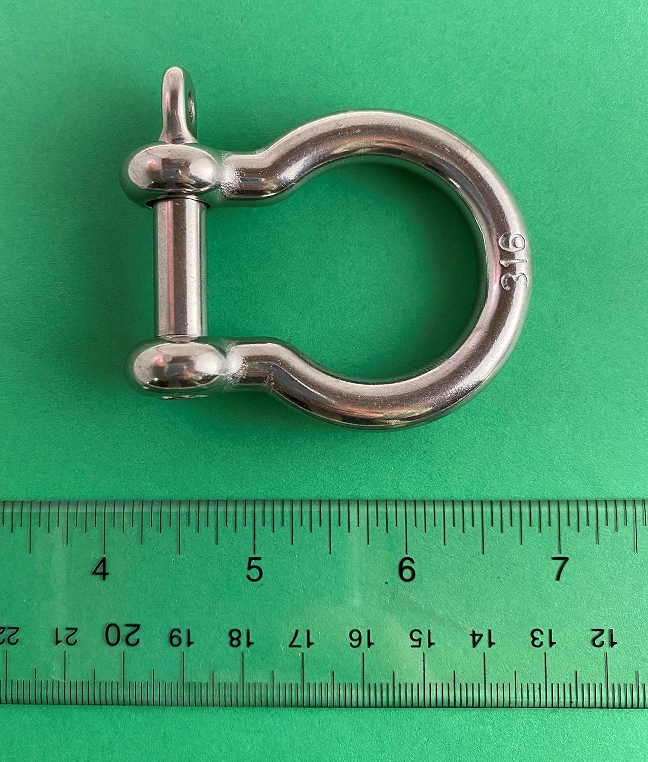Marine Grade Stainless Steel 316 Bow Shackle with Locking Pin - Image 4