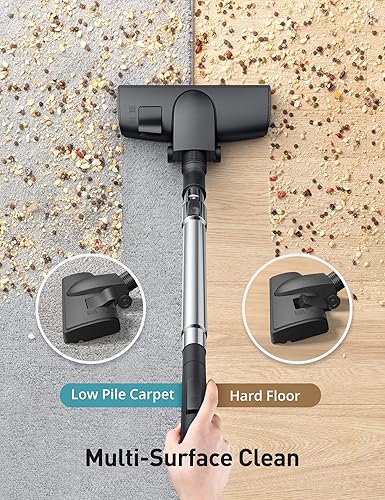 Miniatura 3 de Aspiron Aspiradora de recipiente, aspiradora mejorada de 1600 W sin bolsa, rebobinado automático del cable, filtro HEPA H13, gran capacidad de 3.7