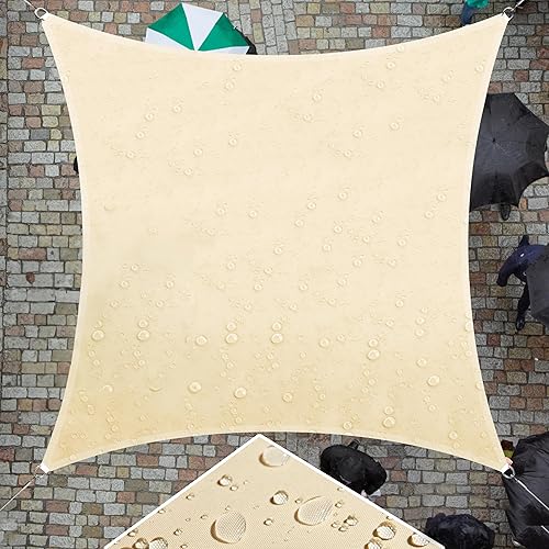 ColourTree TAPS9.5 - Toldo cuadrado impermeable, parasol de tela con 95% de bloqueo de rayos UV y resistente al agua, para patio, jardín o cochera