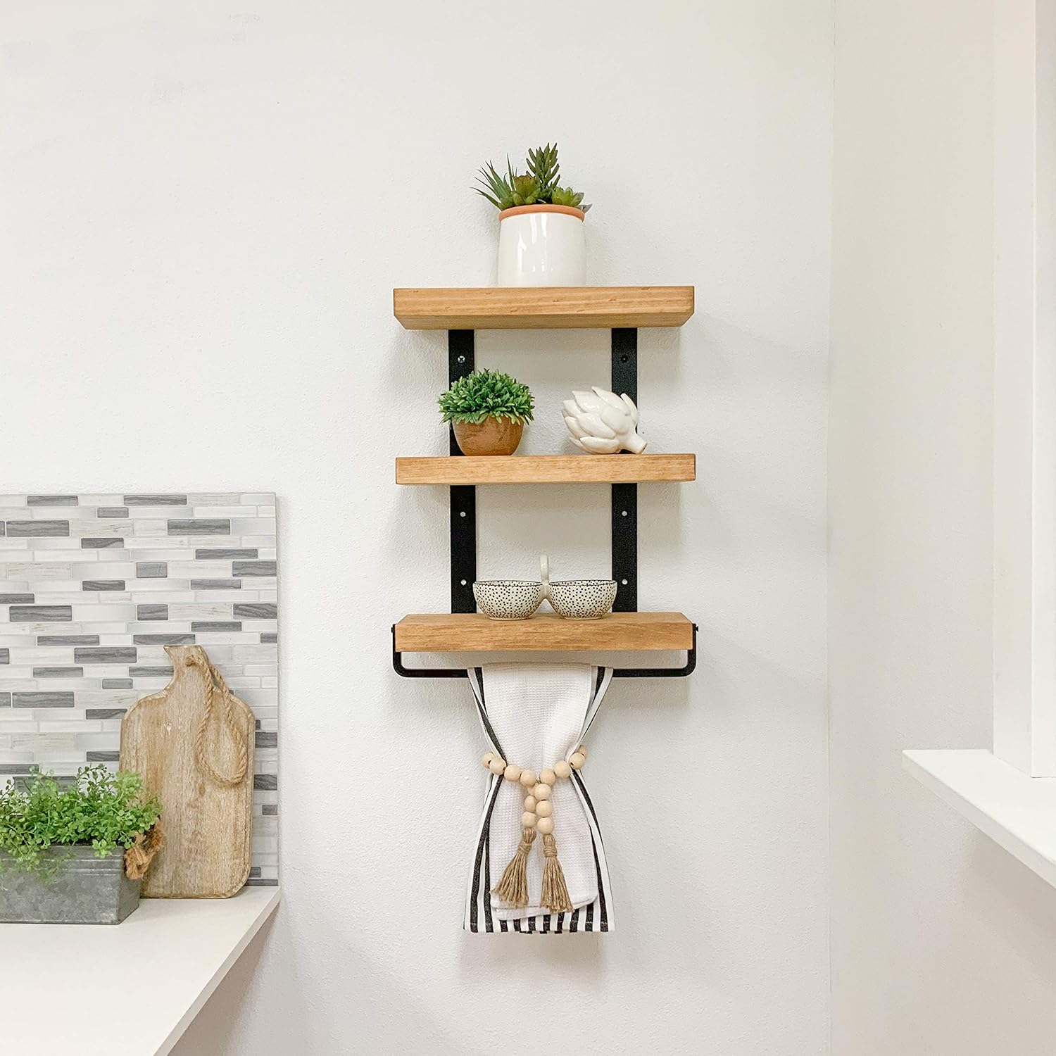 Del Hutson Designs Industrial 3Tier Floating Shelf with