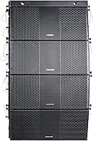 Vista 2 de Sound Town ZETHUS 4 x Sistema de altavoces de matriz de línea dual de 10” con controladores de compresión de titanio, rango