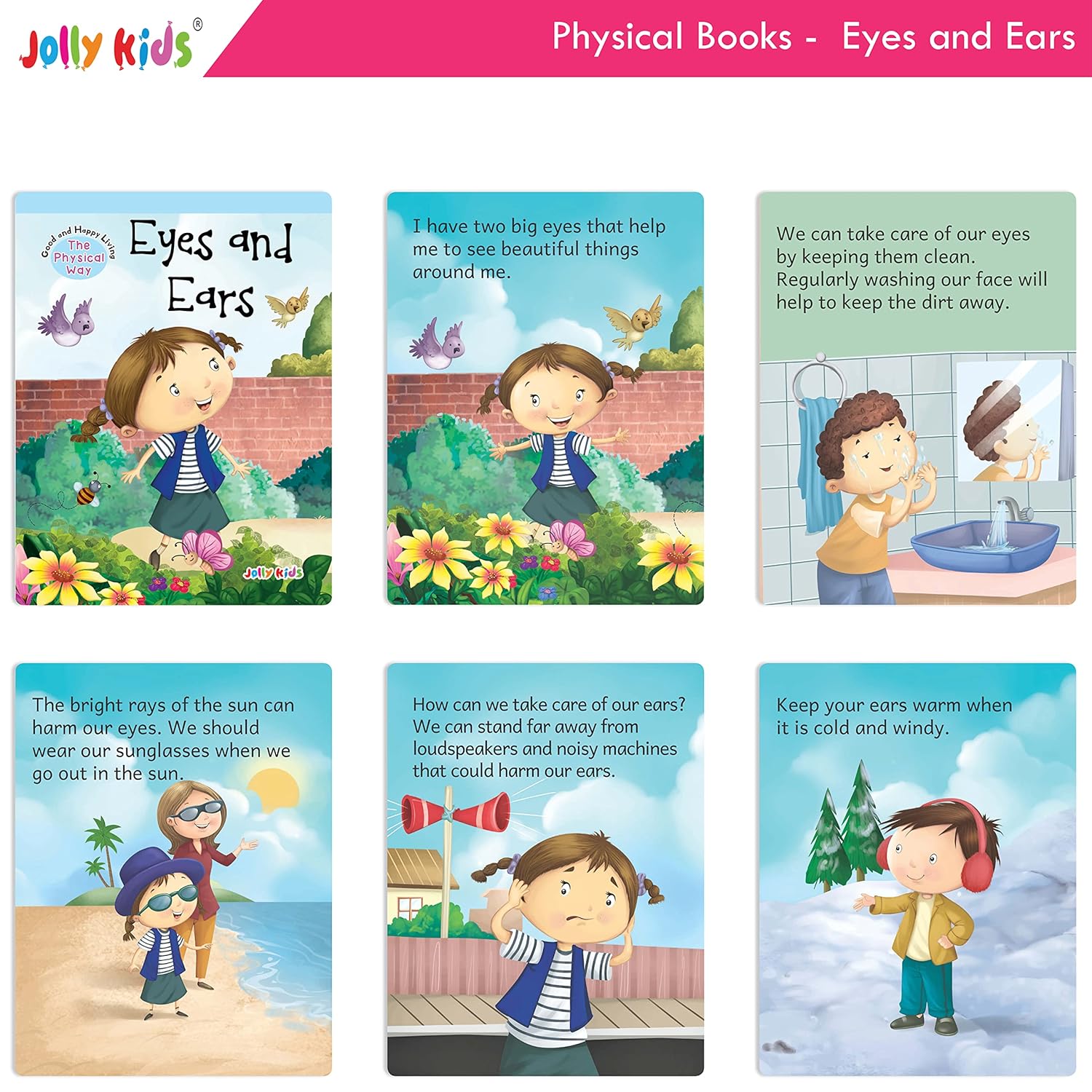 Jolly Kids Good And Happy Living The Physical Way Stories Books Set of 8 For Kids Learning Inspire Physical Health Activity| Promote Fitness & Exercise| Ages 3-6 Years