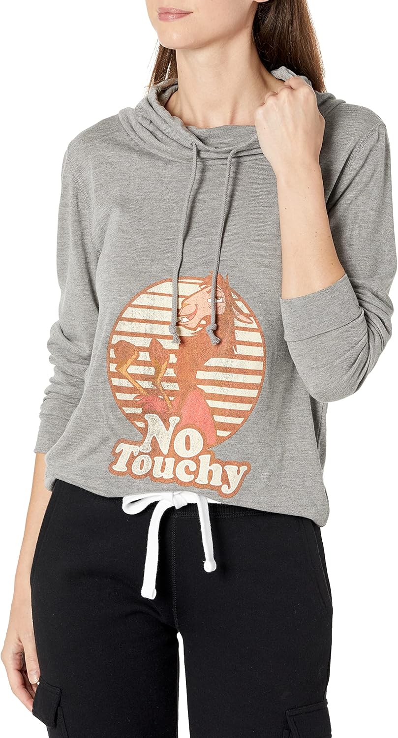 Fifth Sun Emporer's New Groove No Touchy Women's Long Sleeve Cowl Neck Pullover