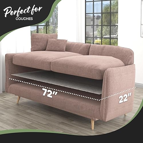 Miniatura 6 de Nevlers Paquete de 2 almohadillas antideslizantes de agarre de cojín de 22 x 72 pulgadas  El agarre antideslizante de PVC ayuda a que el cojín del