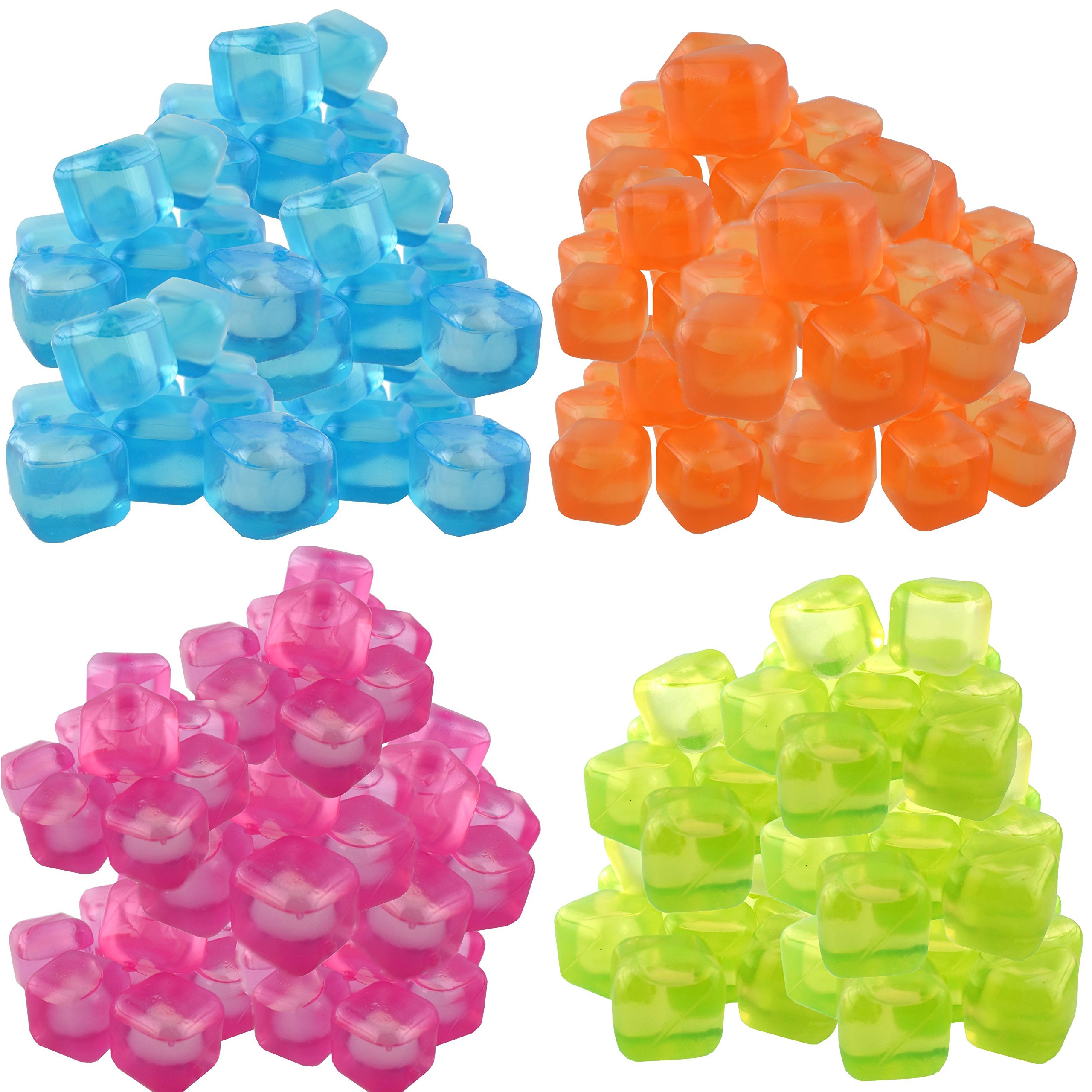 Fackelmann Wiederverwendbare Eiswürfel – 8 Bunte Kunststoffwürfel, 2,4 Cm