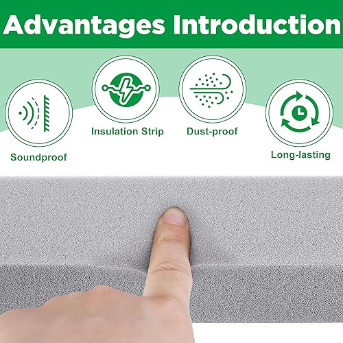 Miniatura 4 de Tlswshsy 3 cintas de espuma para aire acondicionado, 2 x 1 pulgada x 6.5 pies, burlete de espuma de CA no adhesiva con punto de pegamento para aire