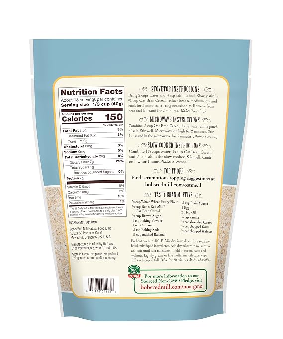 Bob's Red Mill Oat Bran , 18oz
