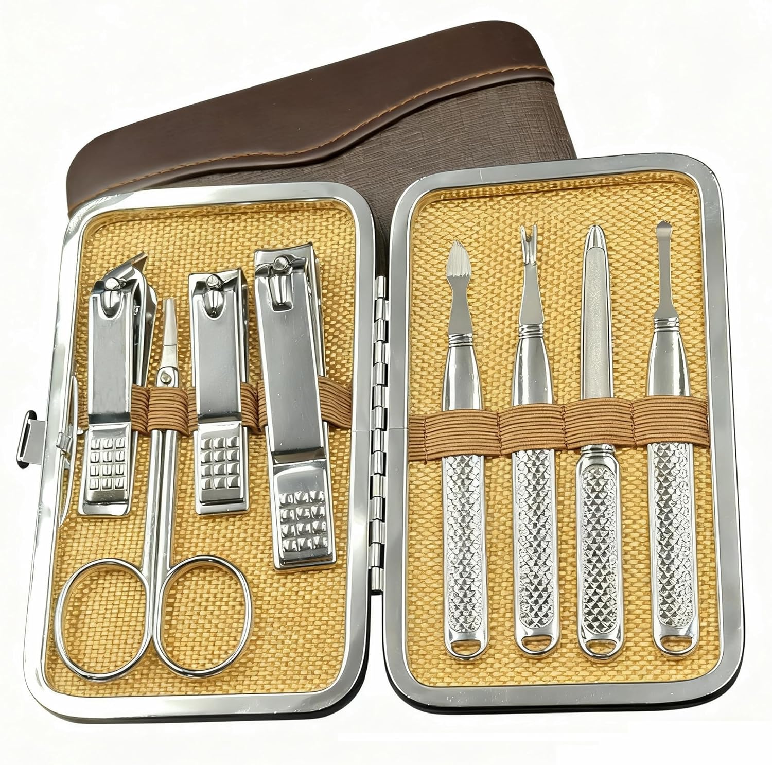 Manicure Set Men Personal Care Tools Accessories Finger and Toe Nail Clippers Kit Professional Manicure Pedicure Kit with Travel Case Nail Grooming Kit for Men and Women