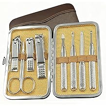 Manicure Set for Men and Women Professional Nail Clippers Kit with Travel Case Stainless Steel Pedicure Grooming Tools Accessories with Leather Case